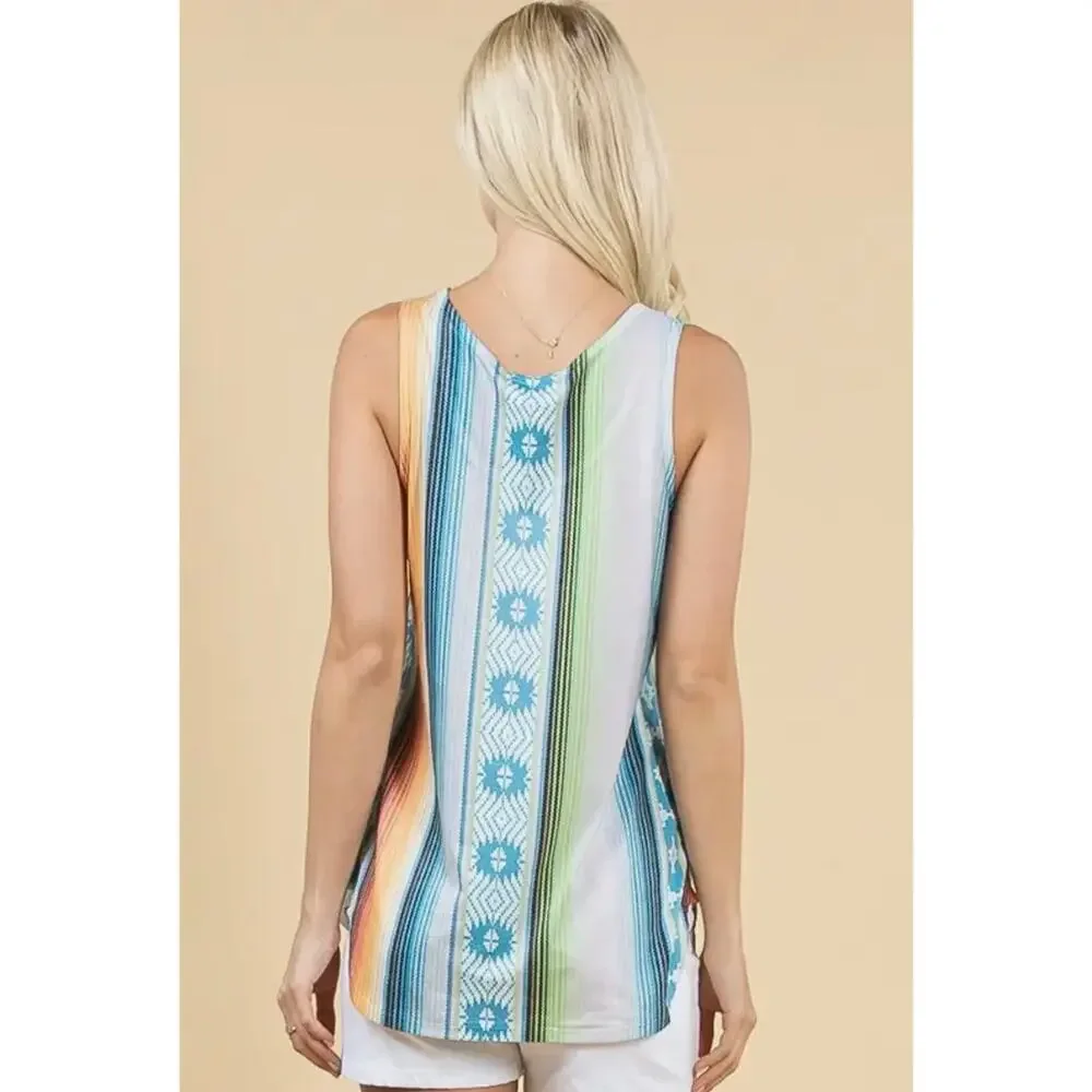 Avery - Soraya Print Scoop Neck Tank - XLarge - Picture 5 of 6